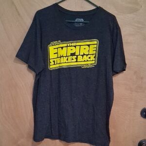 Star Wars Dark Gray Tee with Yellow Empire Strikes Back Logo